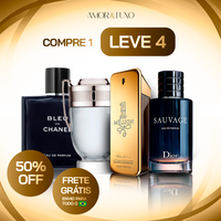 Combo 4 Perfumes Masculinos Importados (100ml) - 1 Million | Invictus | Sauvage| Bleu [FRETE GRÁTIS]